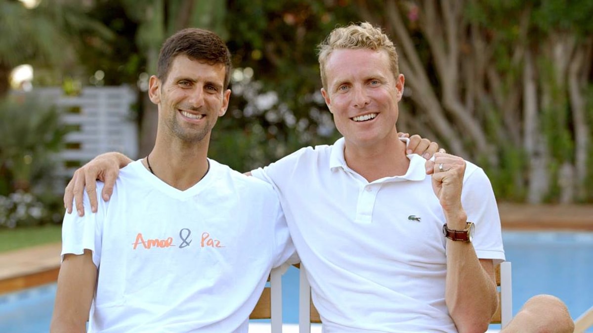 Novak Djokovic and James Colquhoun