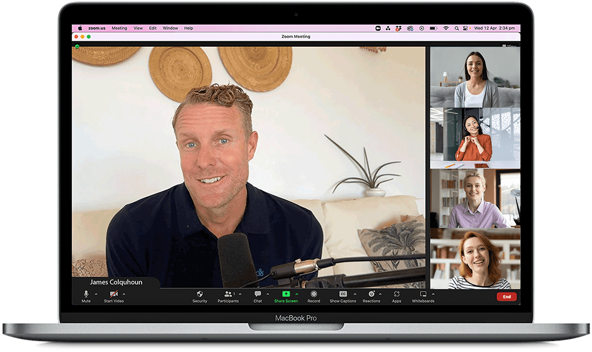 James Colquhoun of Food Matters Institute on a webinar zoom call