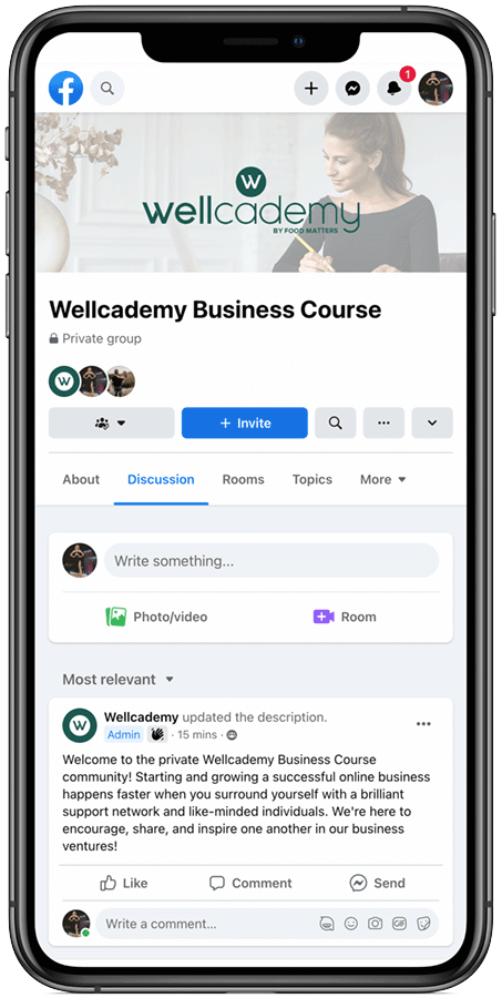 Wellness Business Course Private Facebook Group