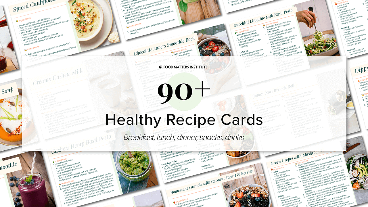 90+ Healthy Recipe Cards – Breakfast, lunch, dinner, snacks, drinks