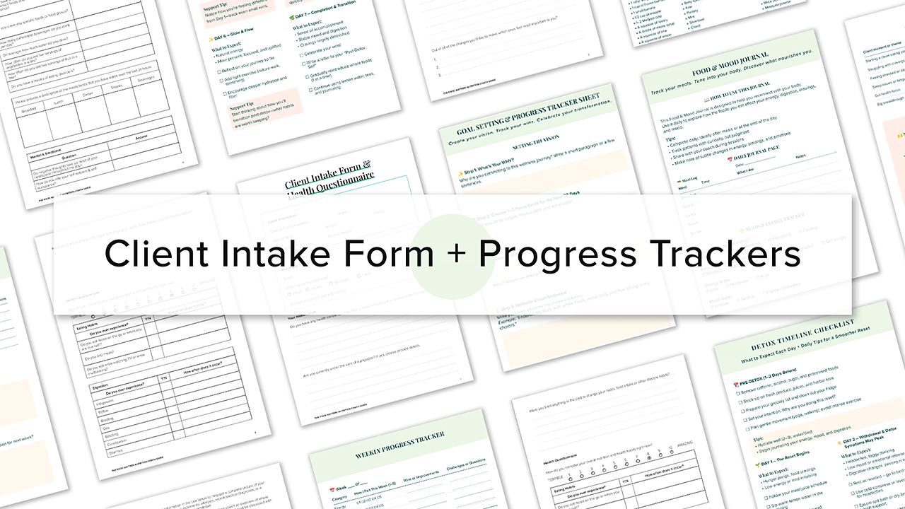 Client Intake Form + Progress Trackers