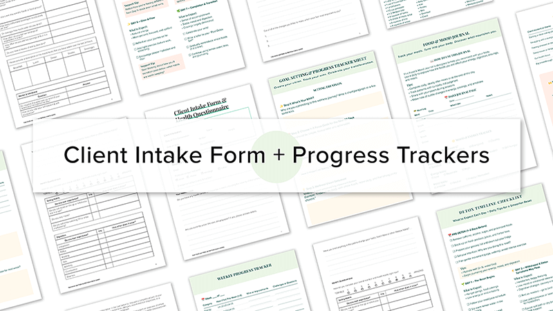 Client Intake Form + Progress Trackers